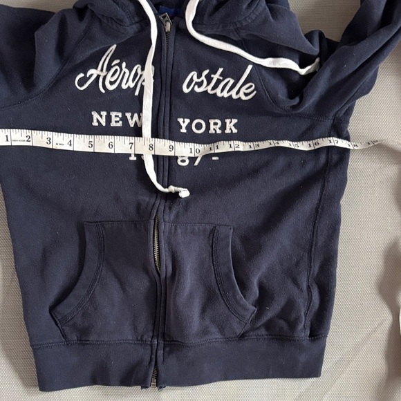 Aeropostale Dark Blue Zip-Up Hoodie wms sz S - Picture 3 of 5